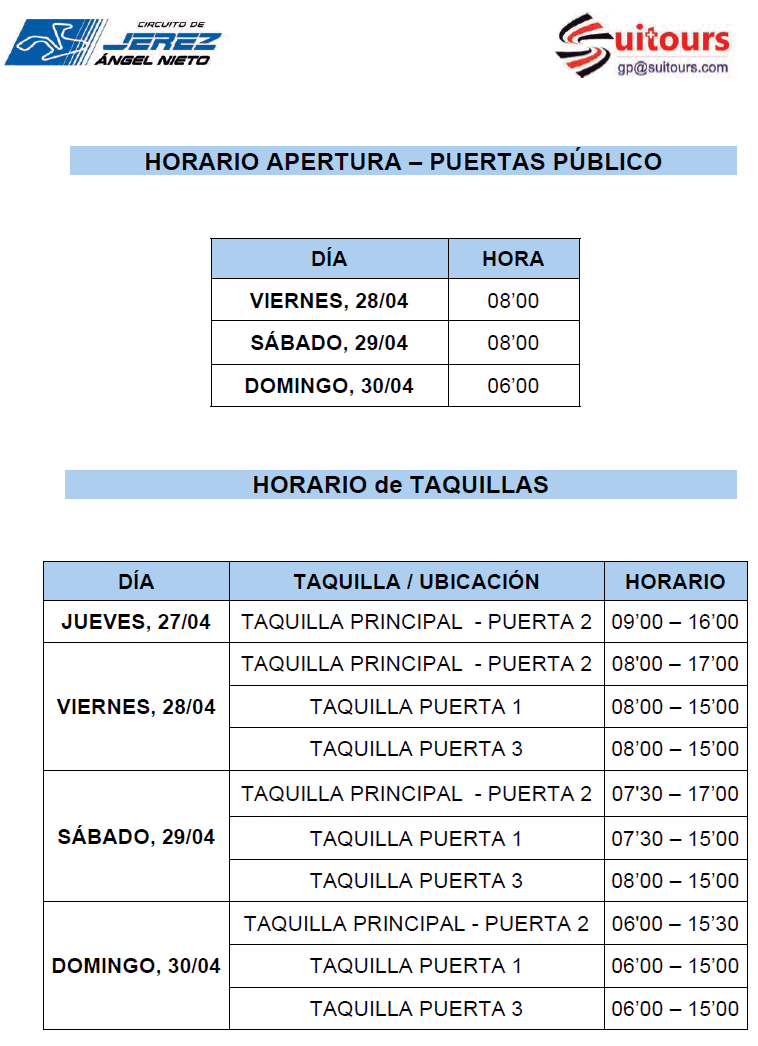 timetable opening 2023